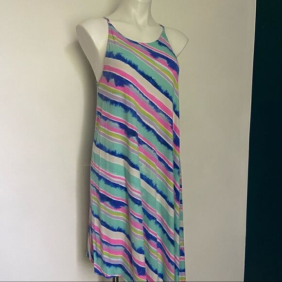 LP Watercolor Asymmetrical Tank Dress - Picture 11 of 13